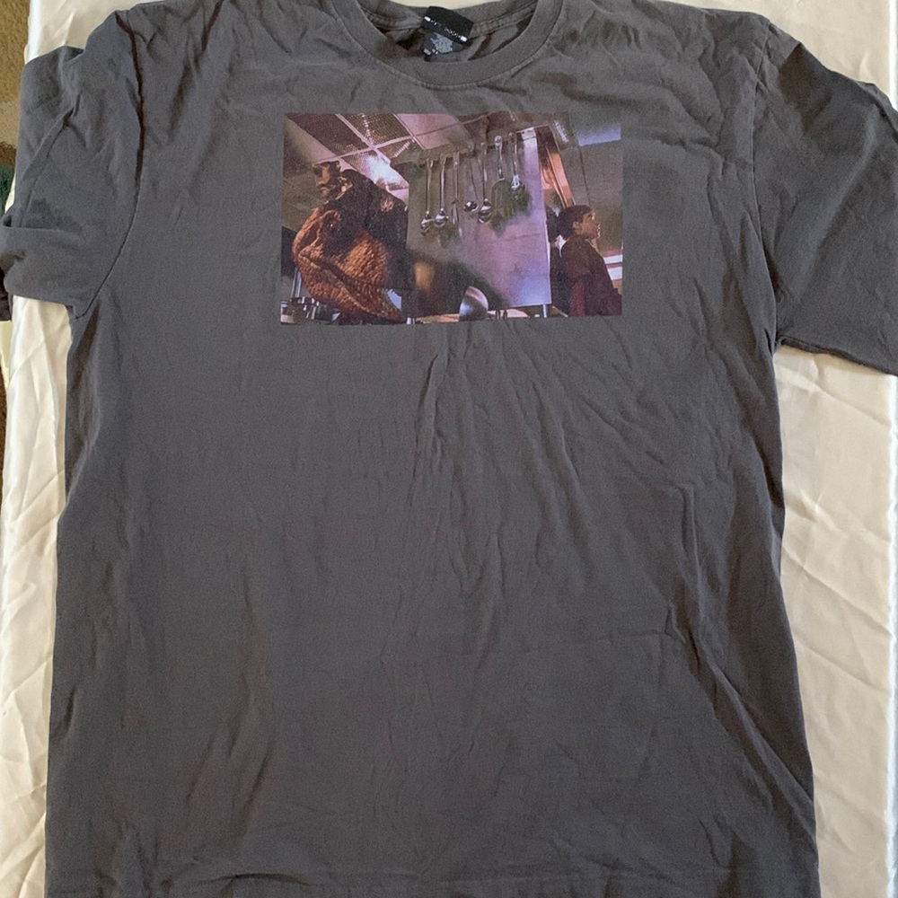Dumbgood Jurassic Park Velociraptor gray t-shirt